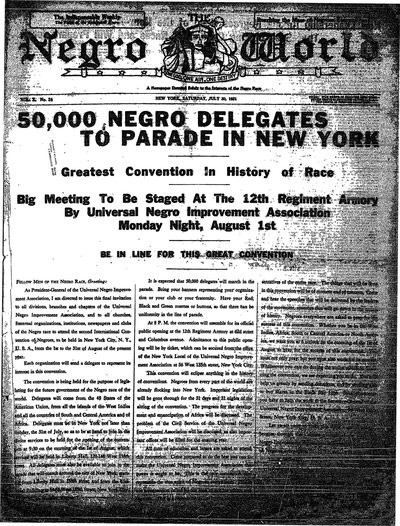 The Negro World, Jul 30, 1921