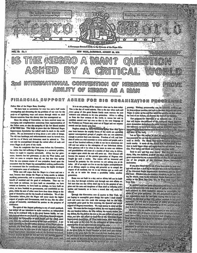 The Negro World, Aug 20, 1921