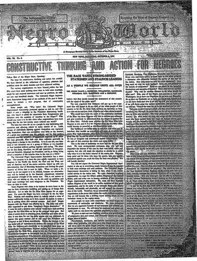 The Negro World, Oct 8, 1921