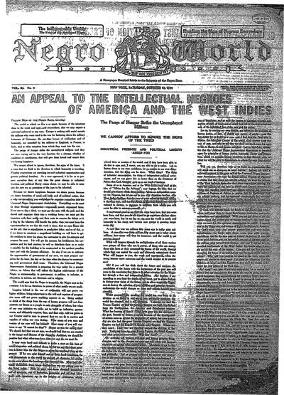The Negro World, Oct 15, 1921
