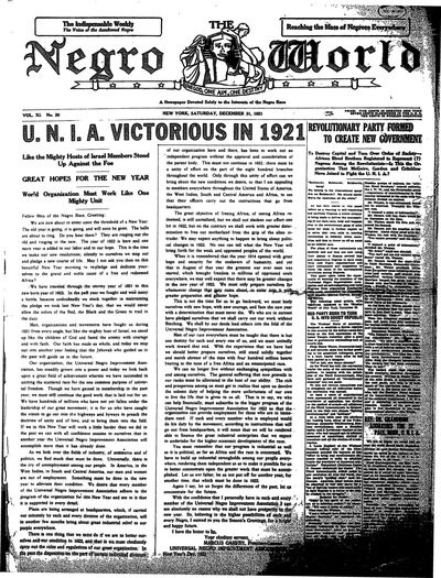 The Negro World, Dec 31, 1921
