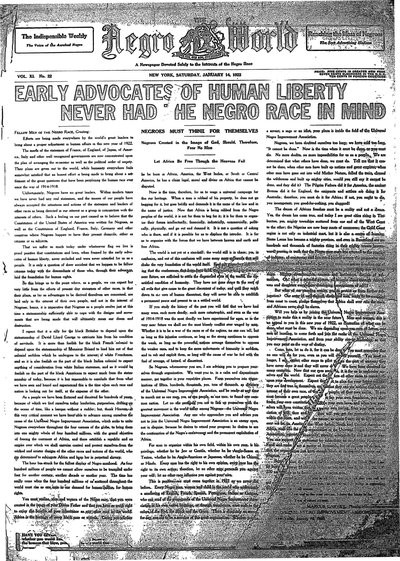 The Negro World, Jan 14, 1922