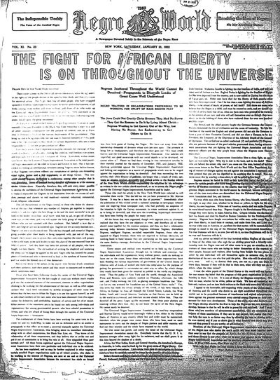 The Negro World, Jan 21, 1922