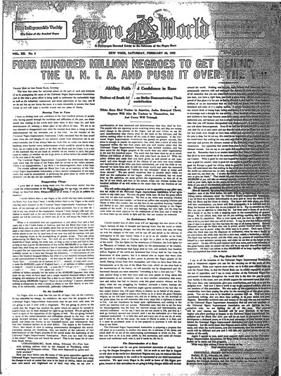 The Negro World, Feb 25, 1922