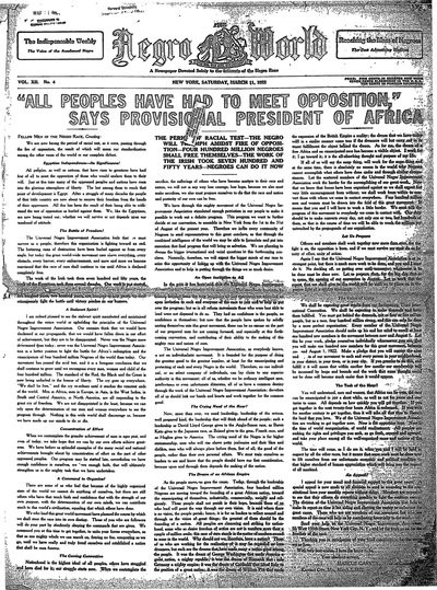 The Negro World, Mar 11, 1922