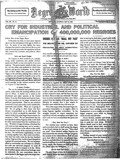 The Negro World, May 13, 1922