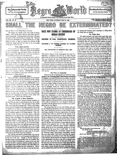 The Negro World, May 27, 1922