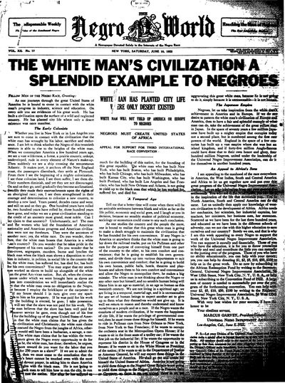 The Negro World, Jun 10, 1922