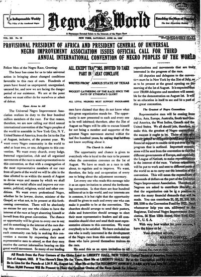 The Negro World, Jun 24, 1922