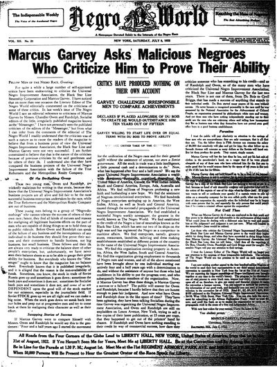 The Negro World, Jul 8, 1922