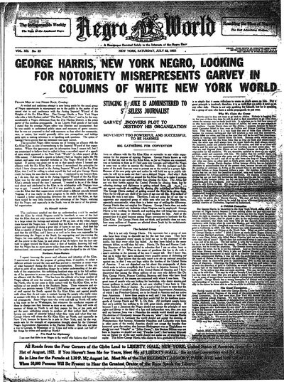 The Negro World, Jul 22, 1922