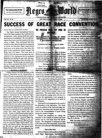 The Negro World, Aug 12, 1922