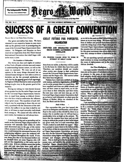 The Negro World, Sep 9, 1922
