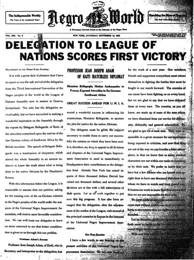 The Negro World, Sep 16, 1922