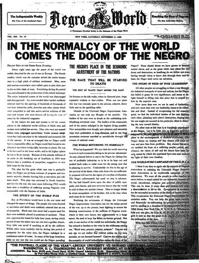 The Negro World, Nov 11, 1922