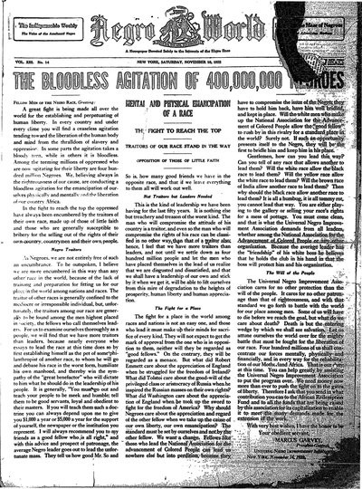 The Negro World, Nov 18, 1922