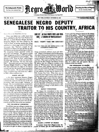 The Negro World, Nov 25, 1922