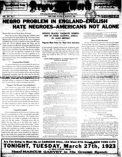 The Negro World, Mar 31, 1923