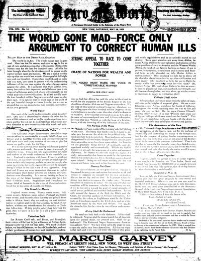 The Negro World, May 19, 1923