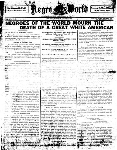 The Negro World, Aug 11, 1923