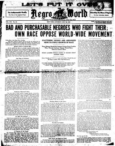 The Negro World, Jul 26, 1924