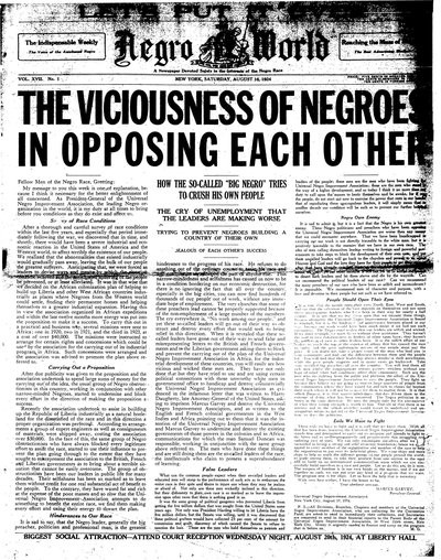 The Negro World, Aug 16, 1924