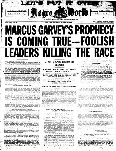 The Negro World, Oct 18, 1924