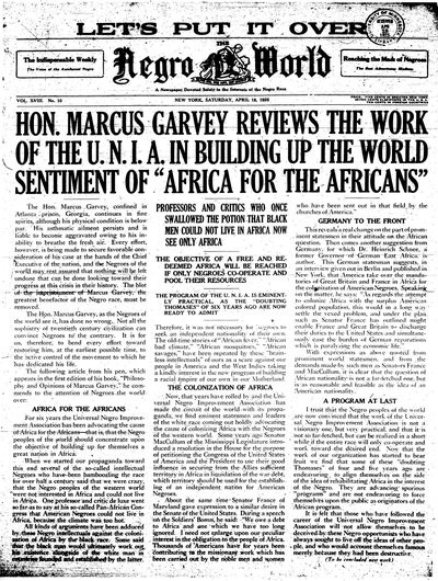 The Negro World, Apr 18, 1925