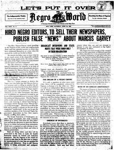 The Negro World, Apr 25, 1925