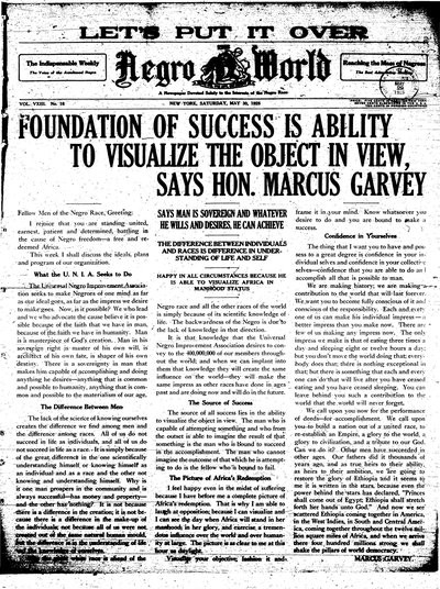 The Negro World, May 30, 1925