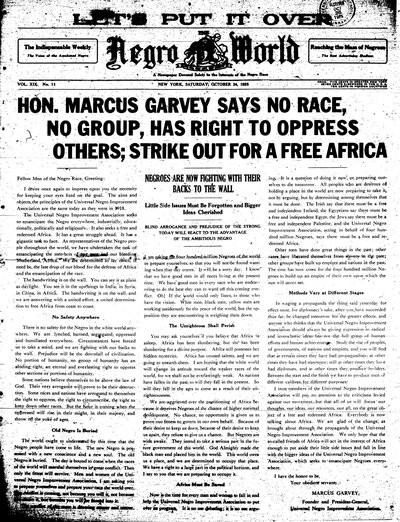 The Negro World, Oct 24, 1925