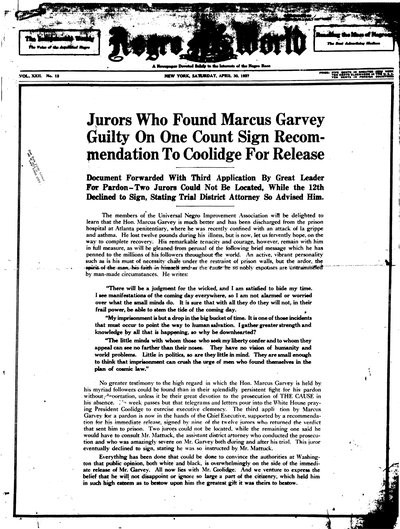 The Negro World, Mar 30, 1927