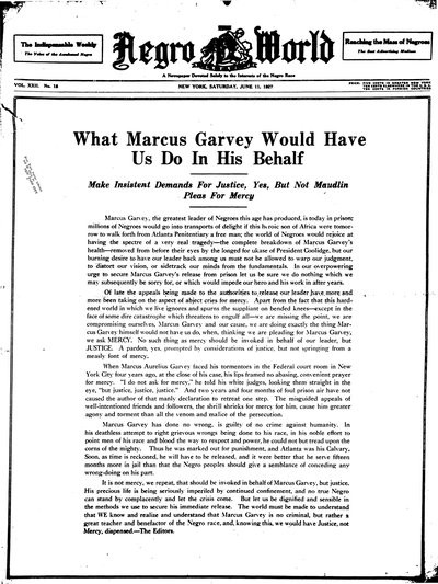 The Negro World, Jun 11, 1927