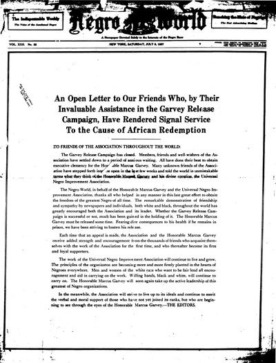 The Negro World, Jul 9, 1927