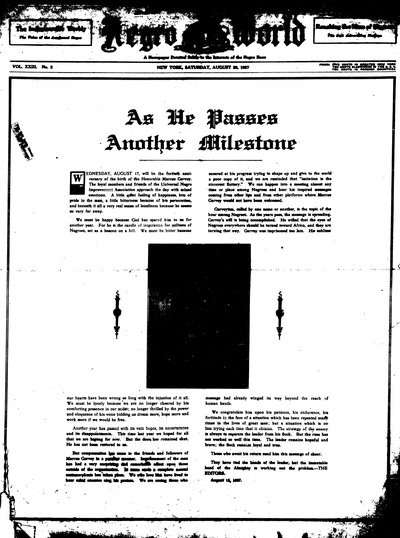 The Negro World, Aug 20, 1927