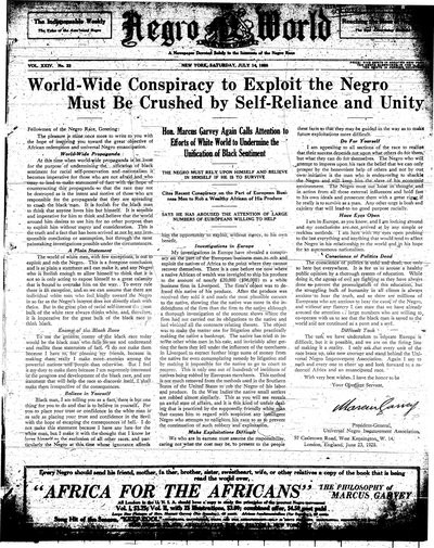 The Negro World, Jul 14, 1928