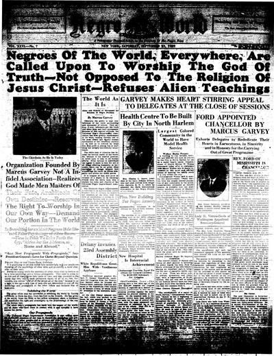 The Negro World, Sep 21, 1929