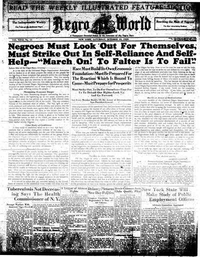 The Negro World, Oct 19, 1929