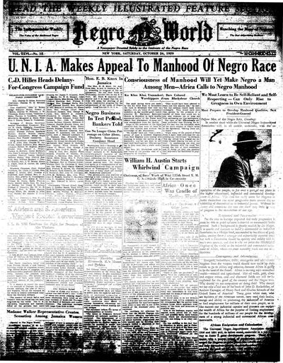 The Negro World, Oct 26, 1929