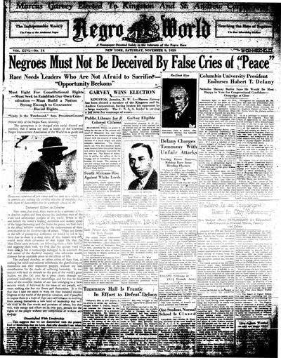 The Negro World, Nov 9, 1929