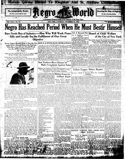 The Negro World, Nov 16, 1929