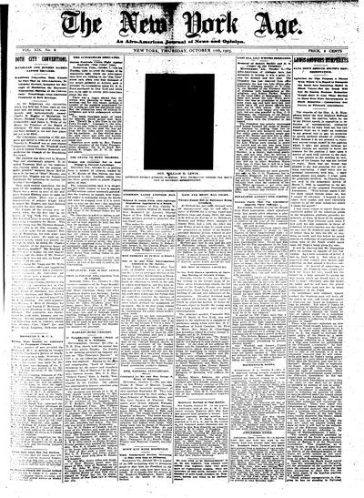 New York Age, Oct 12, 1905
