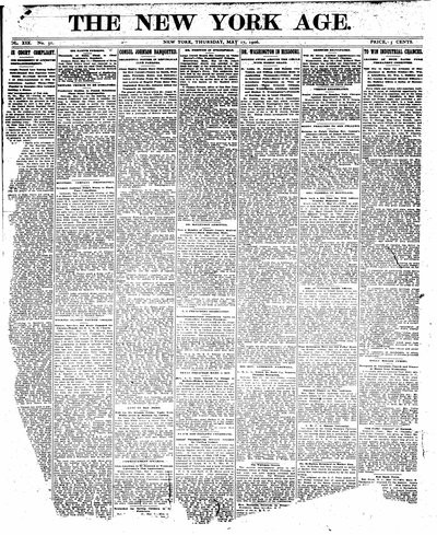 New York Age, May 17, 1906