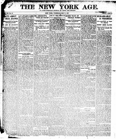 New York Age, May 9, 1907