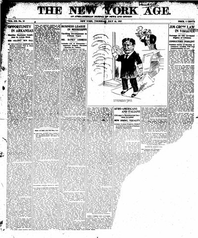 New York Age, Jul 18, 1907