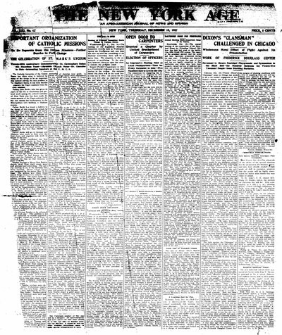 New York Age, Dec 19, 1907