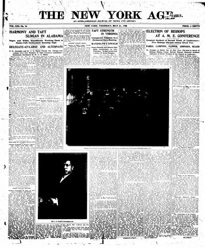 New York Age, May 21, 1908