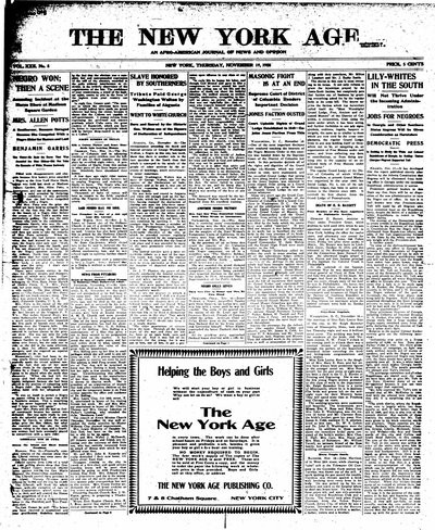 New York Age, Nov 19, 1908