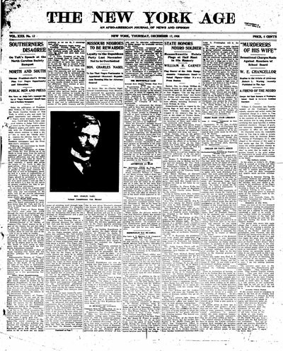 New York Age, Dec 17, 1908