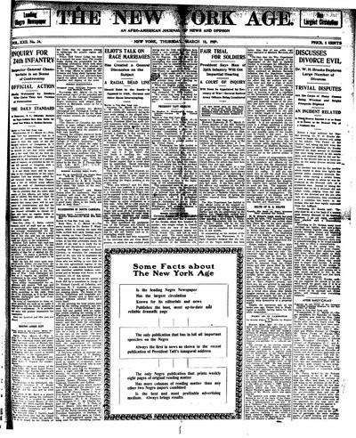 New York Age, Mar 18, 1909